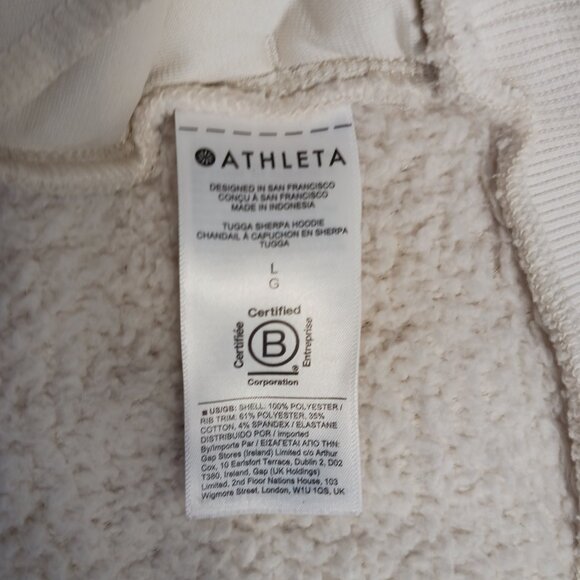 Athleta, Tugga Sherpa Hoodie, Creamy Ivory, Size Large, Cozy, Soft, Warm - Picture 15 of 16
